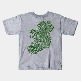 Counties of Ireland - Green Kids T-Shirt